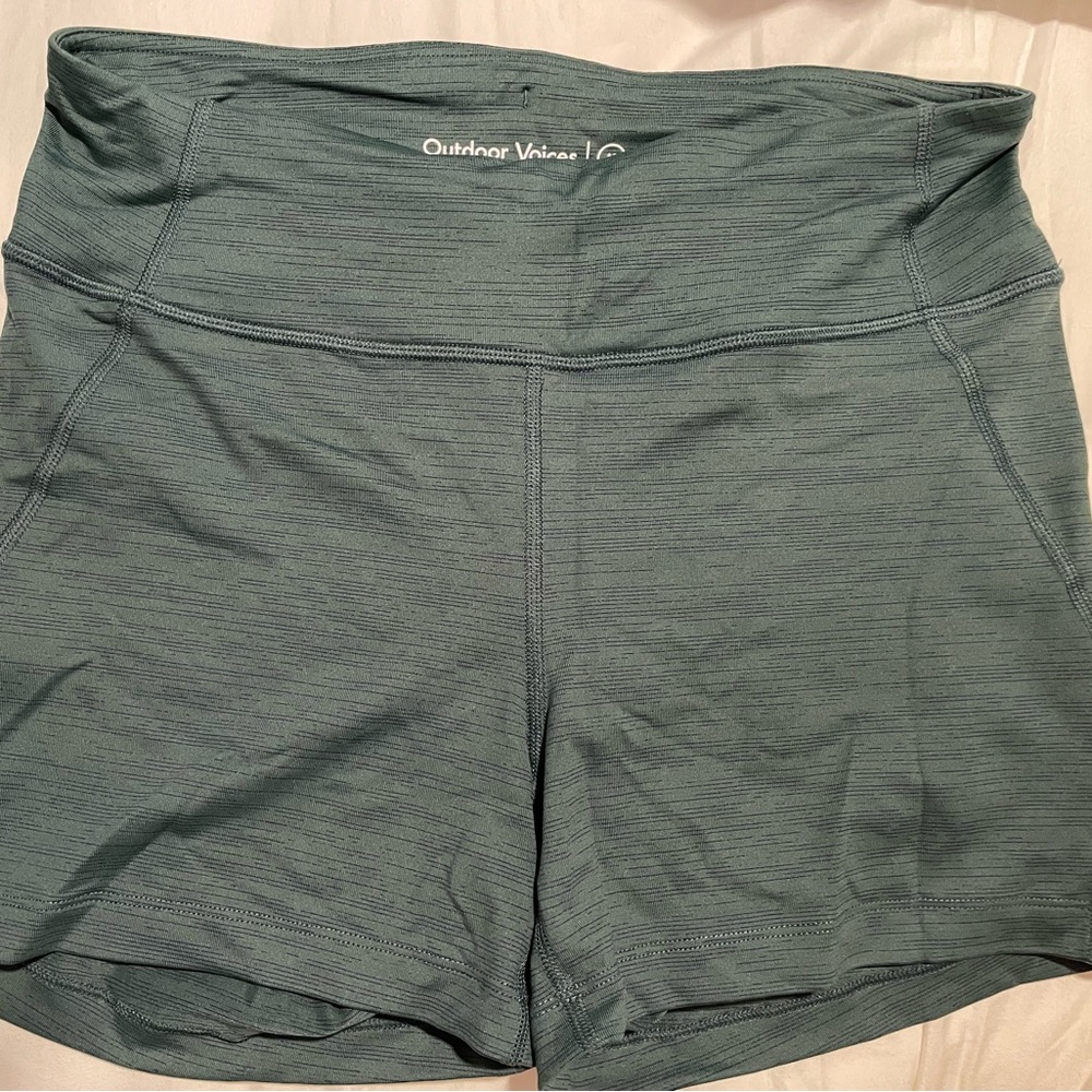 Outdoor Voices Evergreen Biker Shorts.